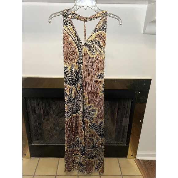 NIC+ZOE Dresses & Skirts - Women’s Small Nic+Zoe Dotty Palms Halter Dress In Neutral Multicolor New